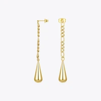 enfashion water drop earrings for women party stainless steel gold color trendy long dangle earings fashion jewelry 2020 e201171
