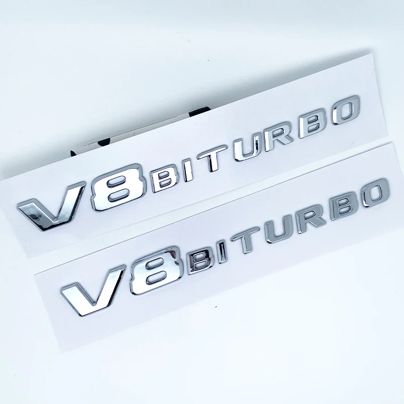Фото 2017, эмблема с плоскими буквами G63 G65 V8 Biturbo V12 Biturbo для Mercedes Benz AMG W463, боковое крыло автомобиля, багажник, табличка с логотипом, наклейка №5