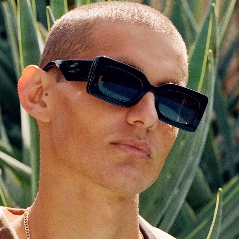 

Очки солнцезащитные HKNA в стиле ретро для мужчин и женщин, прямоугольной формы, брендовые дизайнерские маленькие, UV400, 2022