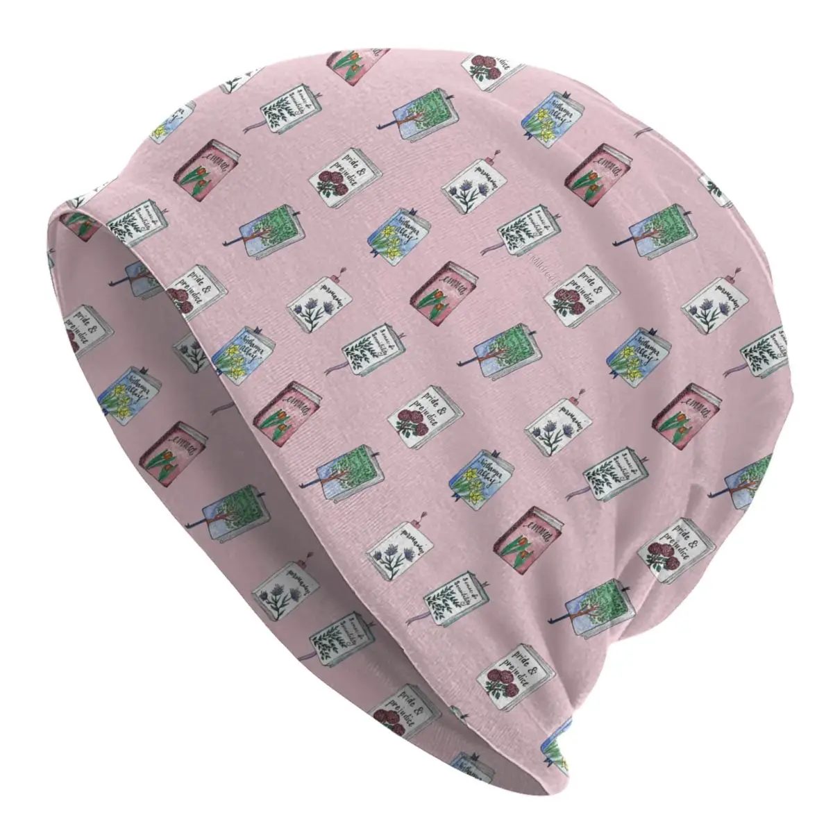 

Jane Austen Books With Flowers Beanies Skullies Cap Merch Women Men Unique Design Beanies Hat Christmas Gift