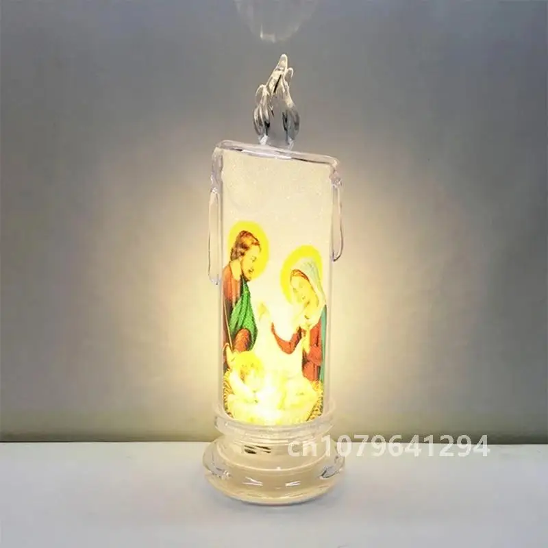 Лампа Иисуса Девы Христа романтическая чайная свеча электронная беспламенная