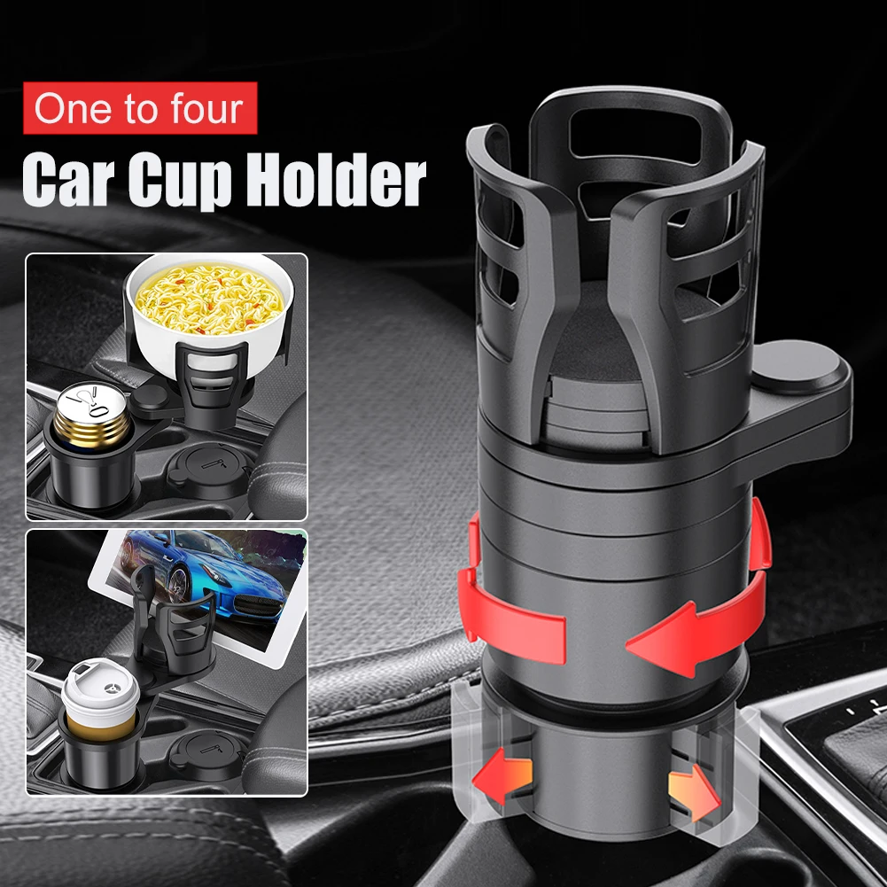 4 In 1 Multifunctional Adjustable Car Cup Holder Expander Adapter Base Tray Car Drink Cup Bottle Holder AUTO Car Stand Organizer 1