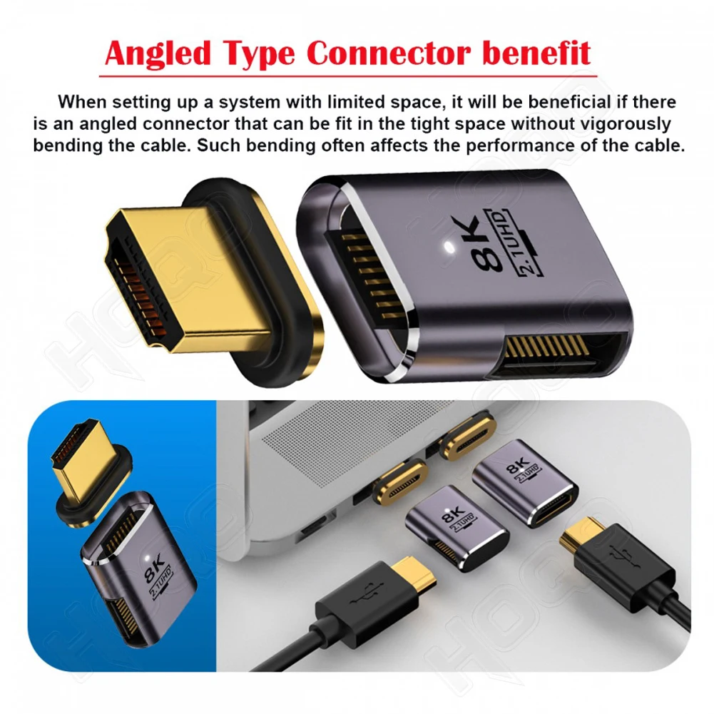 Магнитный адаптер 8K HDMI папа-мама для ТВ-приставки PS5 USB-концентратор