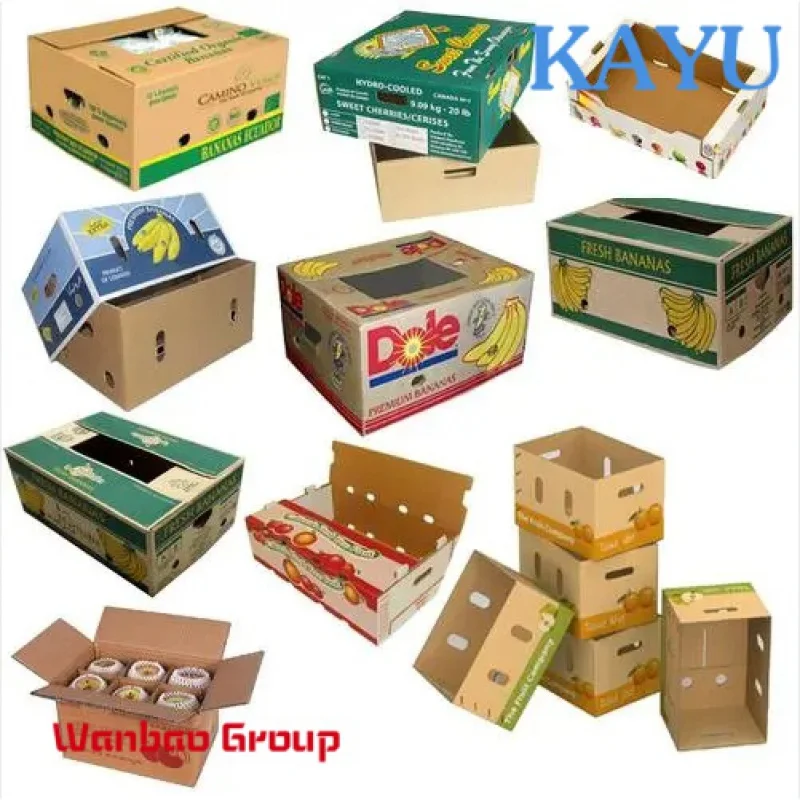 Low Price Custom Logo Cardboard Banana Fruit Packing Box Carton