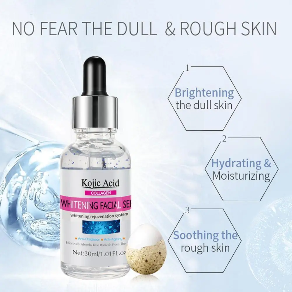 

30ml Kojic Acid Collagen Essence Moisturizing, Shrinking Hydrating Brightening, Moisturizing Skin The Pores, And E2p5