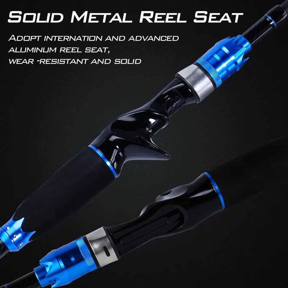 Sougayilang Casting Spinning Fishing Rod Carbon Fiber 1.8-2.1M 4 Section Lure Freshwater SaltWater Travel Tackle | Спорт и