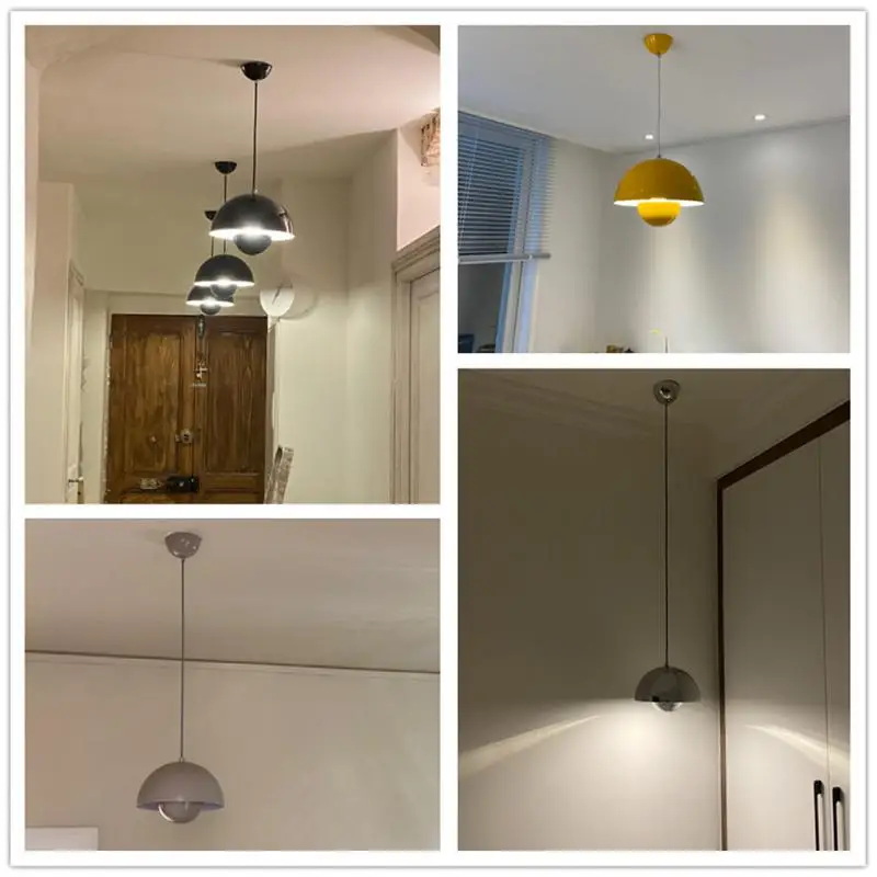 

Danish Design Pendant Light E27 Nordic Semicircular Mushroom Led Hanging Lamp Kitchen Bedroom Living Room Decor Decorative Light