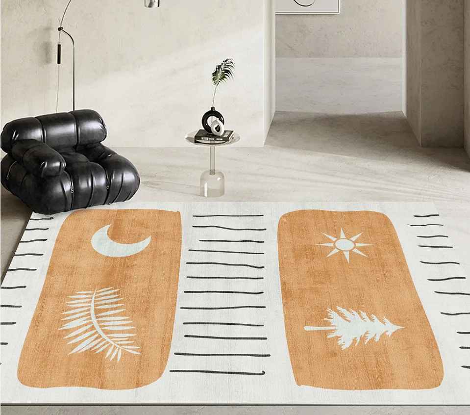 

Nordic Simple Carpets for Living Room Ins Style Girl Bedside Carpet Thickened Soft Rugs for Bedroom Decor Non-slip Cloakroom Rug
