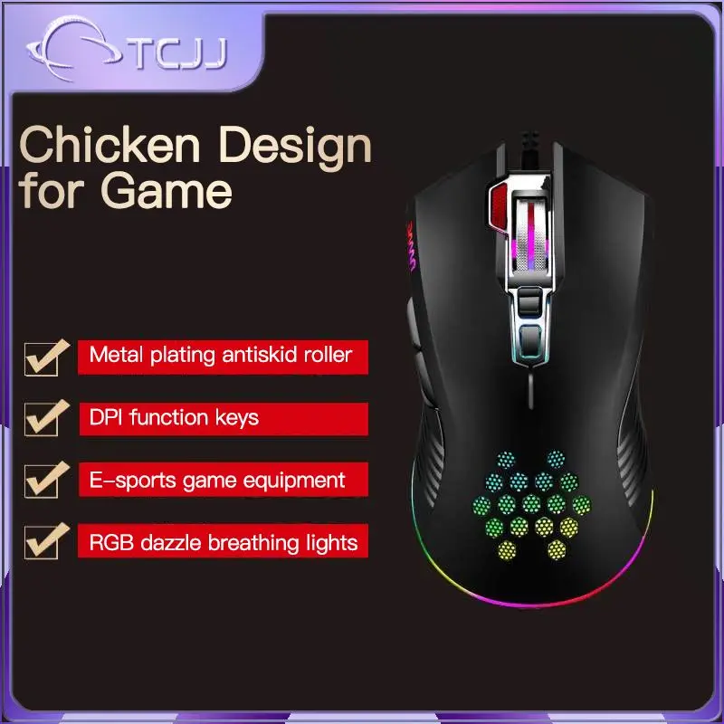 

Разноцветная эргономичная легкая Нескользящая роликовая мышь Rgb с разными сегментами Dpi для макропрограммирования