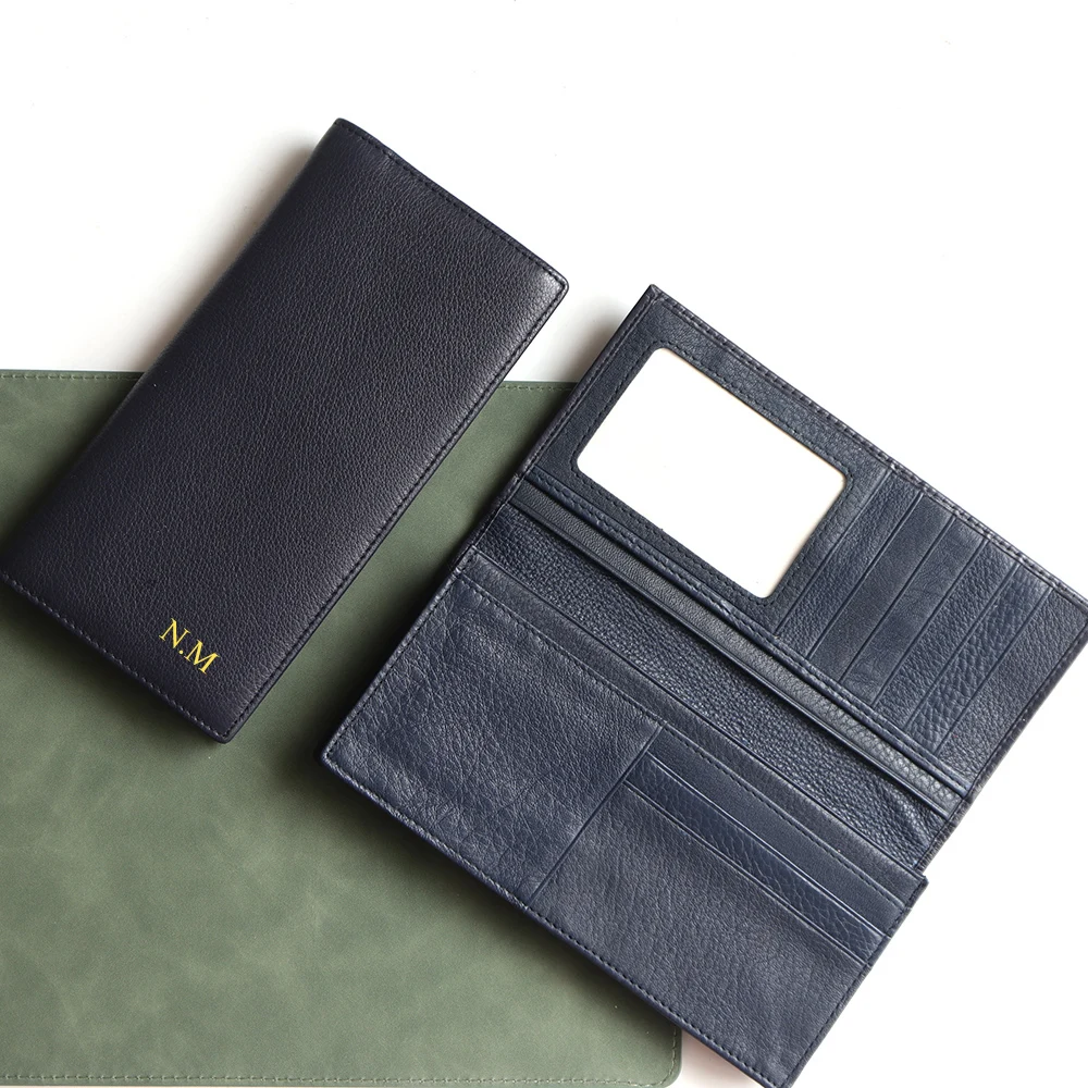 Мужской кошелек из натуральной кожи с буквами на заказ роскошный деловой