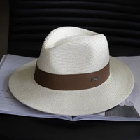 summer women straw hats sun visor cap leisure elegant panama hat for men gentleman formal hat manattend party quality hat gifts
