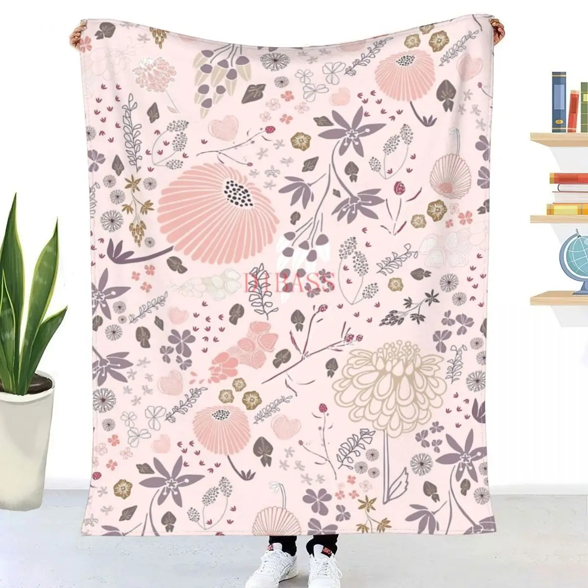 

Фланелевое покрывало с 3D рисунком цветов в розовом и фиолетовом цветах, очень теплое одеяло, покрывало для постельных принадлежностей, пост...