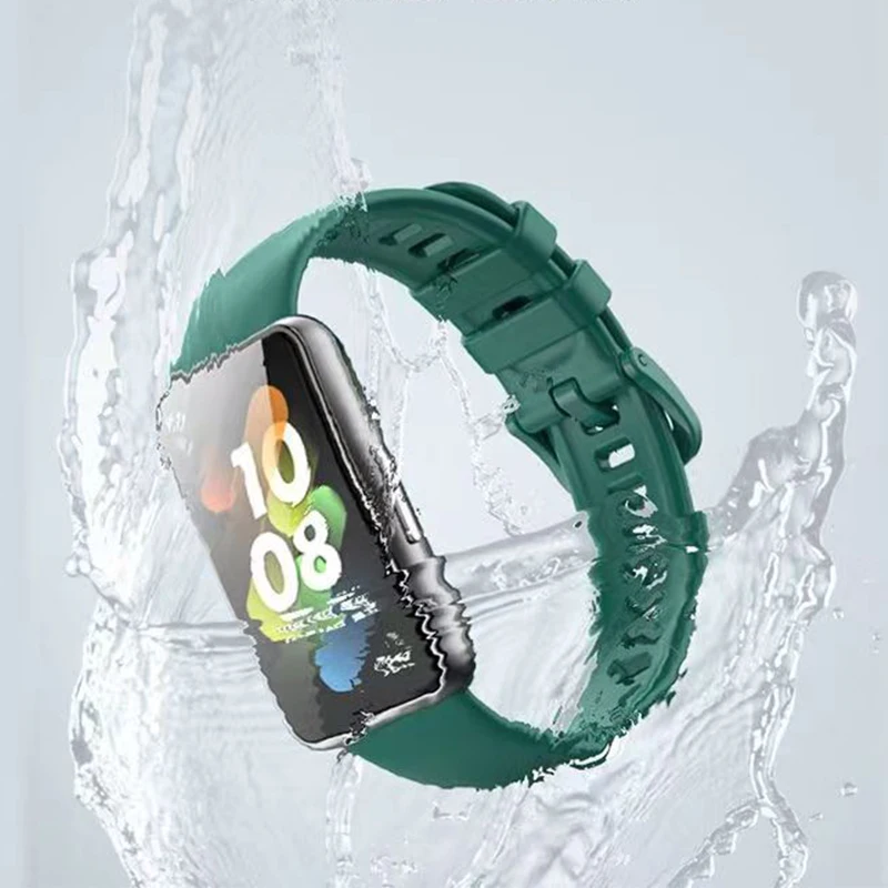 Silicone Watchband for Huawei Band 8 Sport Smart Watch Strap Soft TPU Wristband Bracelet Replacement Strap for Huawei Band8