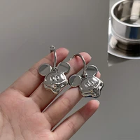 disney mickey mouse s925 silver needle creative cartoon mickey female earrings design style simple earrings temperament earrings