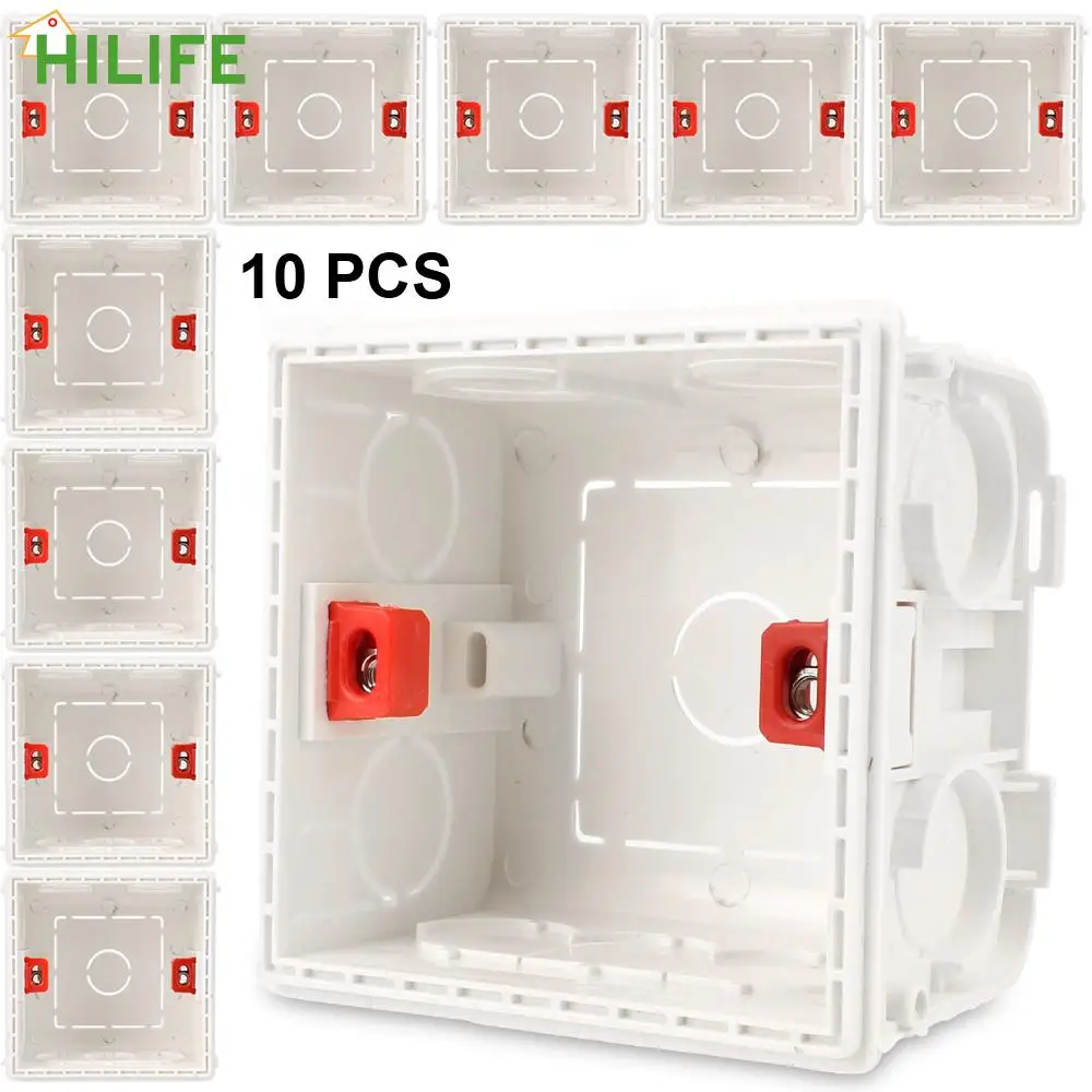 

50mm Depth Switch Socket Junction Box Adjustable Wall-mounted Concealed Internal Mounting Cassette Boxes Hardware 86 Type