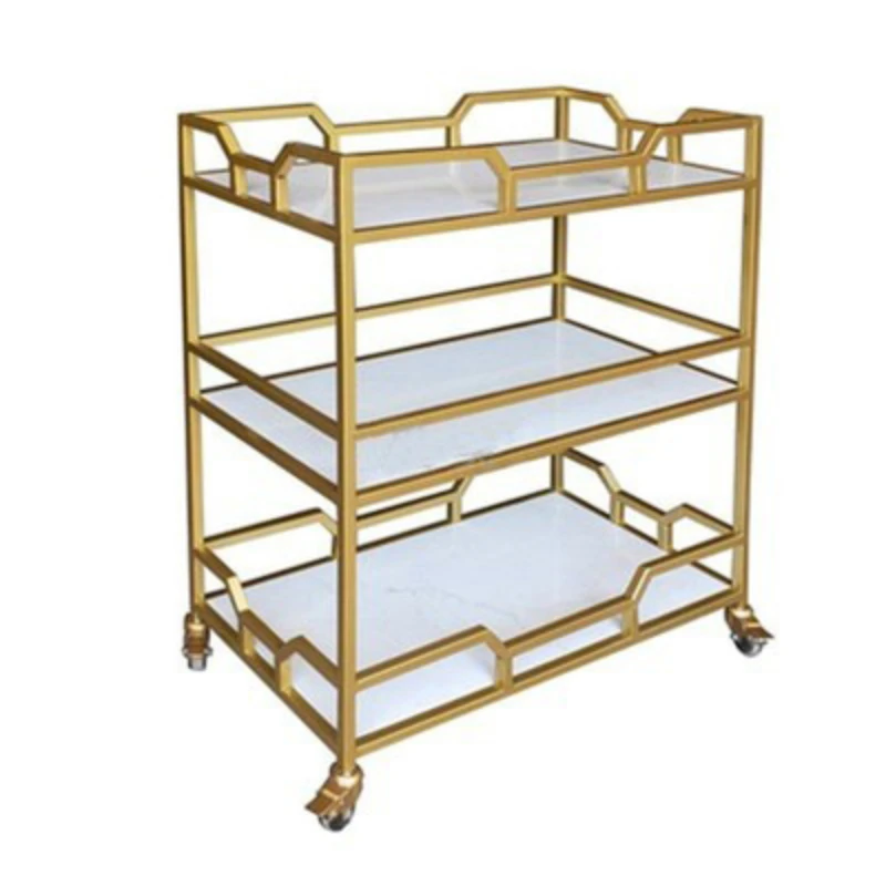 

Nordic household mobile dining car multifunctional kitchen rack trolley hotel multi-storey service car