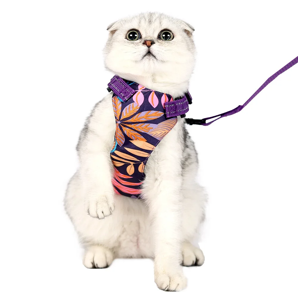 

Cat Dog Harness Adjustable Walking Vest Breathable Strap Escape Proof Pet Supplies Soft Comfortable for Outdoor