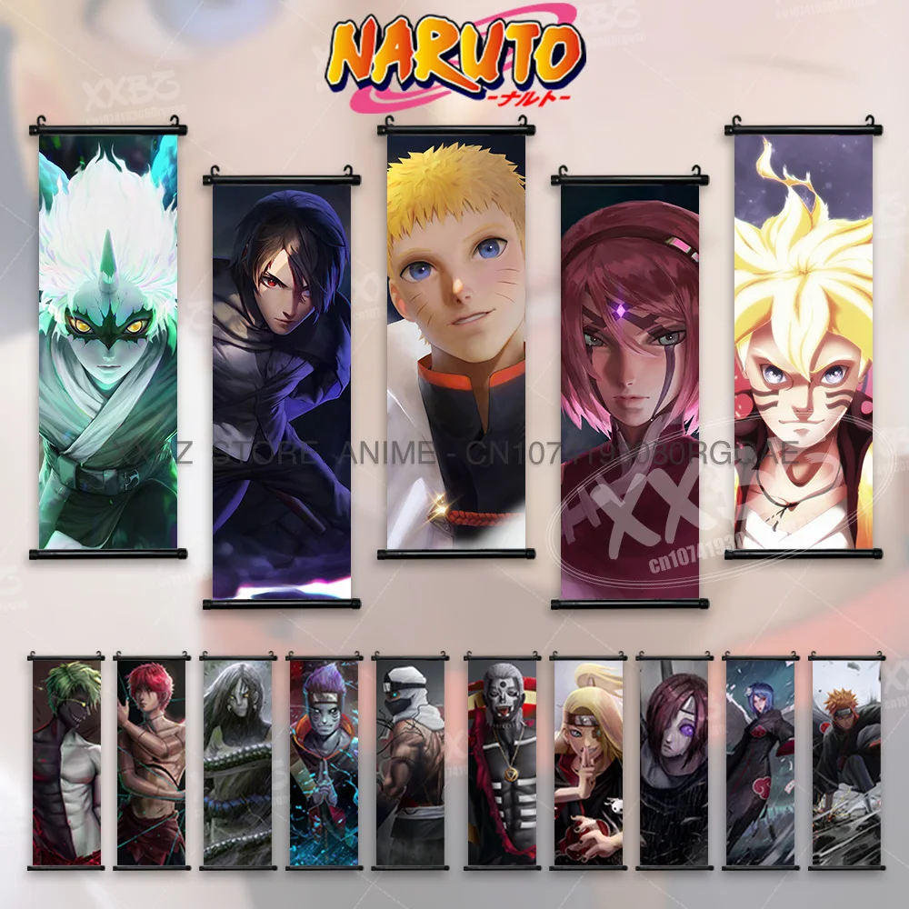 Наруто Свитки Картина Харуно Сакура Холст Плакат Горячее Аниме Подвесная Саске