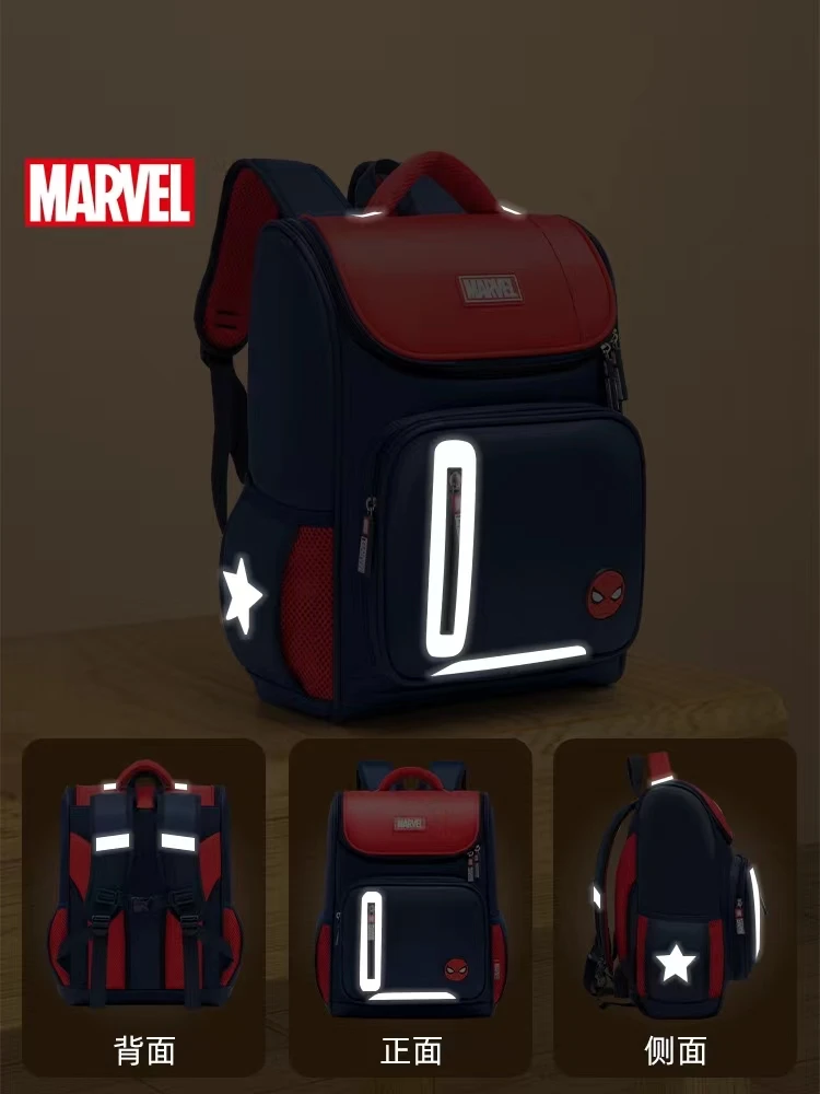 2022 Disney New School Bags For Boys Spider Man Captain America Primary Middle Student Shoulder Orthopedic Backpack Mochilas