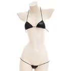 Микро-бикини, пикантные треугольные квадратные стринги из лакированной кожи, женские пляжные купальники, женский купальник, бикини, монокини