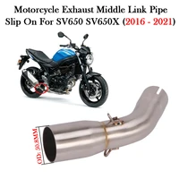 for suzuki sv650 sv650x 650x 2016 2017 2018 2019 2020 2021 modify motorcycle 51mm exhaust escape moto muffler middle link pipe
