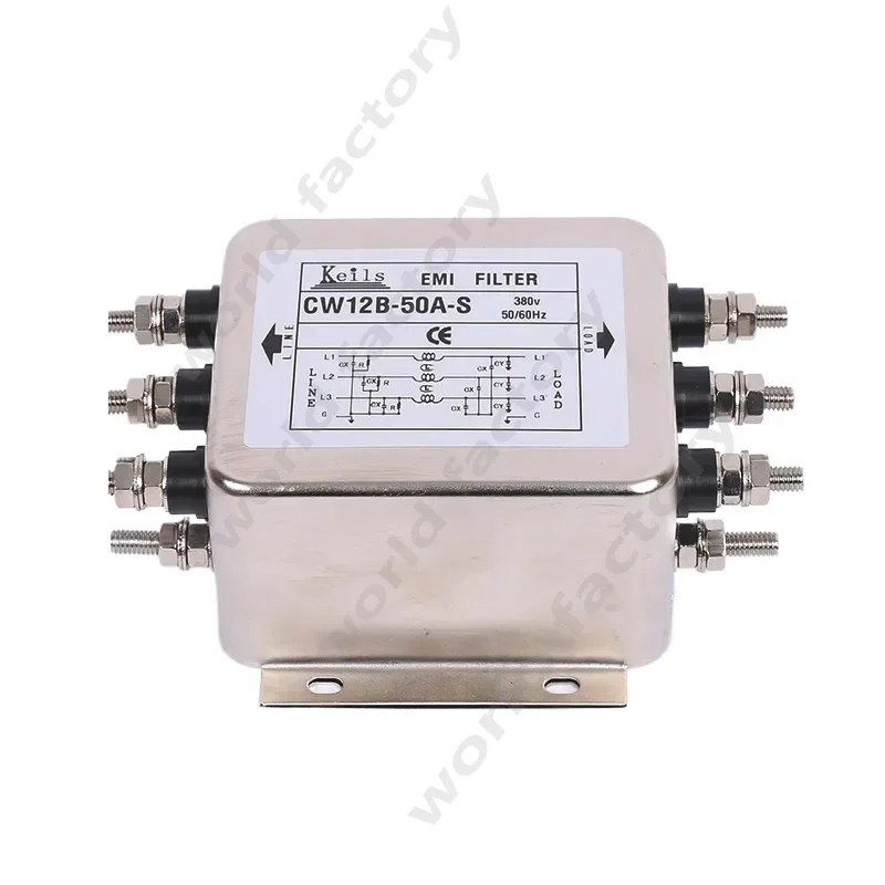 Трехфазный трех/четырехпроводной источник питания переменного тока 380 В фильтр