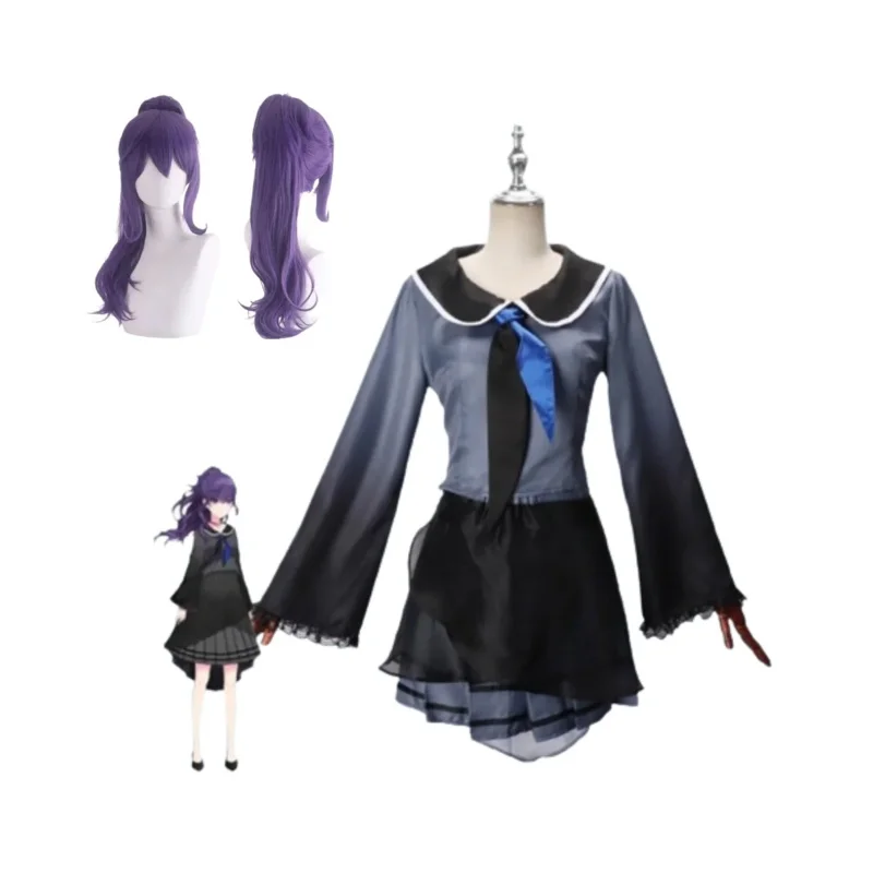 Asahina Mafuyu Косплей Костюм Парик Аниме Проект Sekai Красочный Сценический Хэллоуин