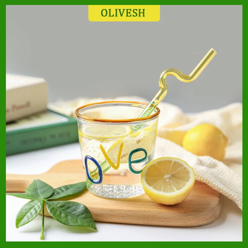 

Couleur grande capacité kawaii verre tasse d'eau étudiant dortoir disponible LOVE couleur lettre décoration tasse d'eau ami cadeau d'anniversaire accessoires de bureau chambre salon ménage tasse d'eau expédition rapide