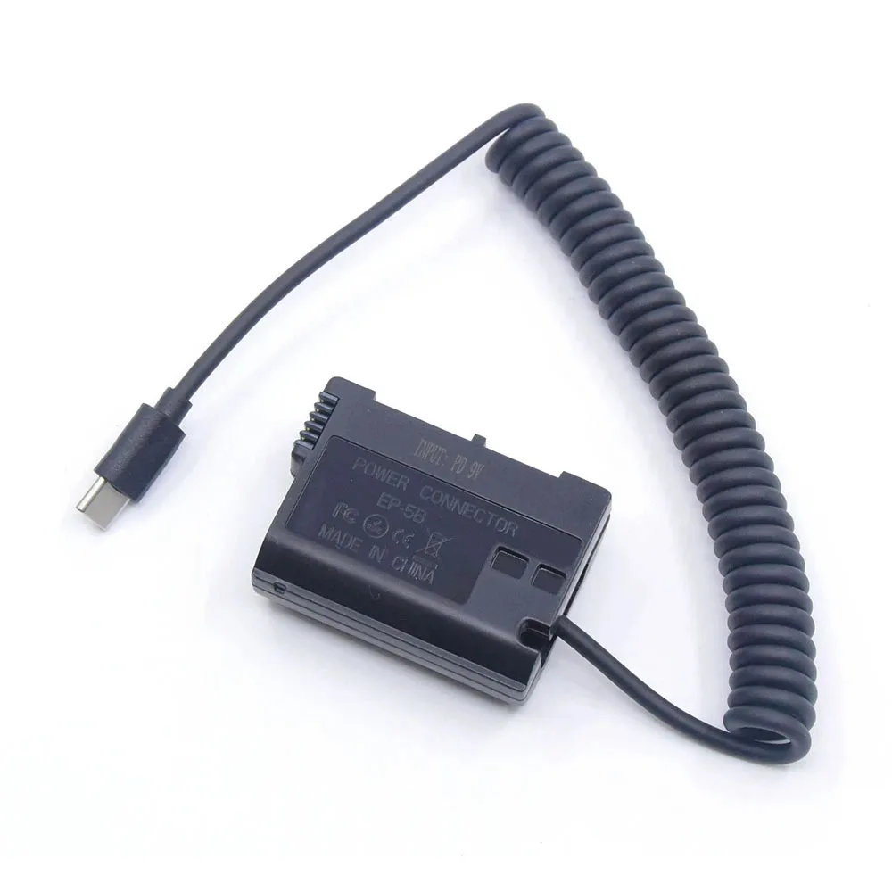 

USB-C to Coupler EP-5B EN-EL15 EN EL15 Dummy Battery For Nikon 1V1 D7000 D7100 D7200 D500 D610 D750 D800 D800E D810A Camera