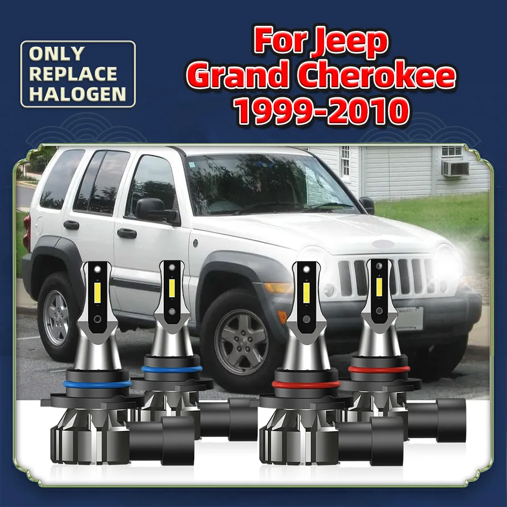 9005 9006 беспроводные фары 28000LM лампы для Jeep Grand Cherokee 1999 2000 2001 2002 2003 2004 2005 2006 2007 2008 2009 2010