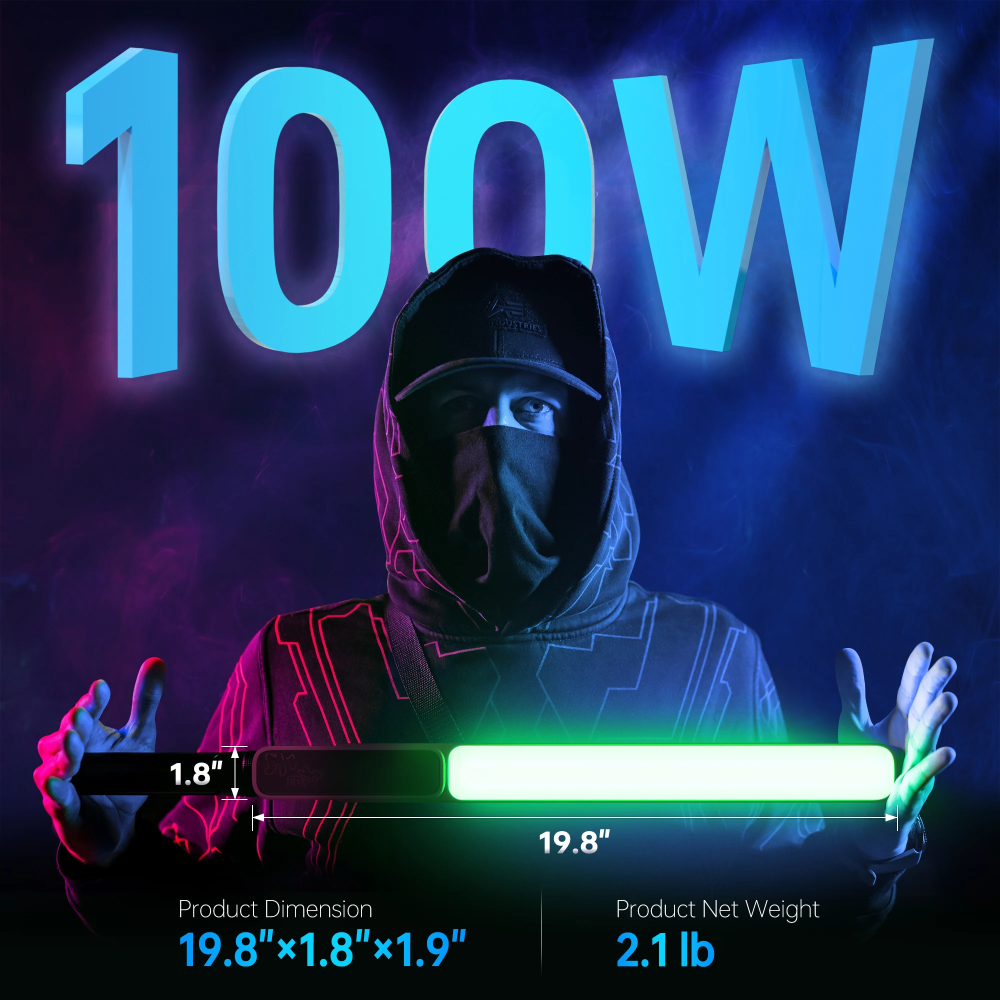 ZHIYUN CINEPEER CF100 100 Вт двухцветный RGB-подсветка представляет собой такого как прямая