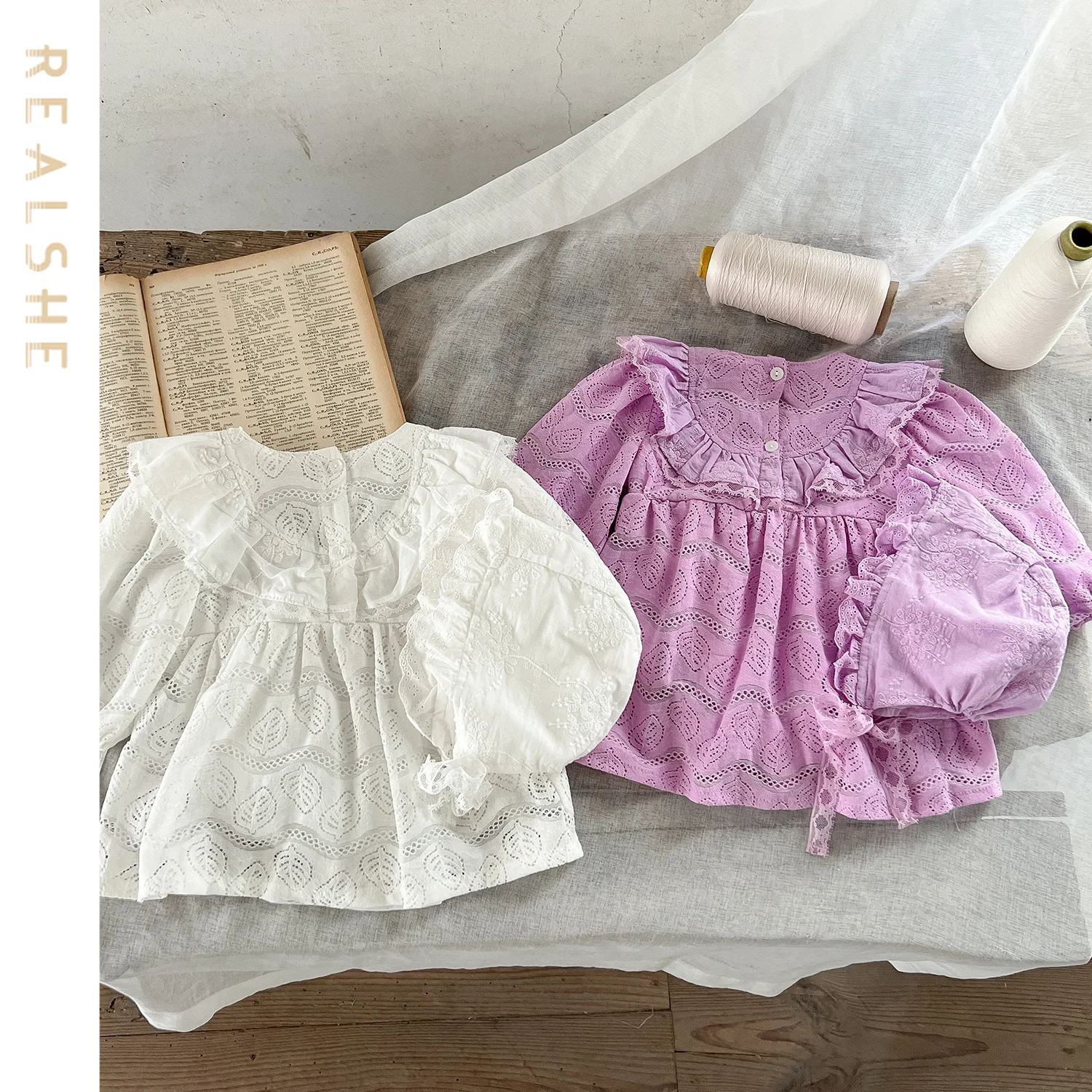 

Newborn Body Suit Toddler Clothes Set Baby Girl Cotton Peter Pan Collar Bodysuit Kid Clothes Set Girls Infant Clothing