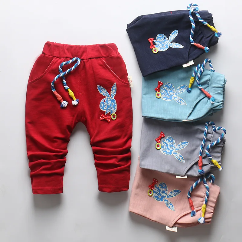 

DIIMUU Детские хлопковые штаны для мальчиков повседневные штаны для малышей Детская одежда с эластичным поясом Мультяшные брюки для девочек