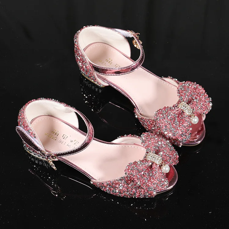 

Princess Girls Party Shoes Children Sandals Colorful Sequins High Heels Shoes Girls Sandals Peep Toe Summer Kids Toddler Shoes
