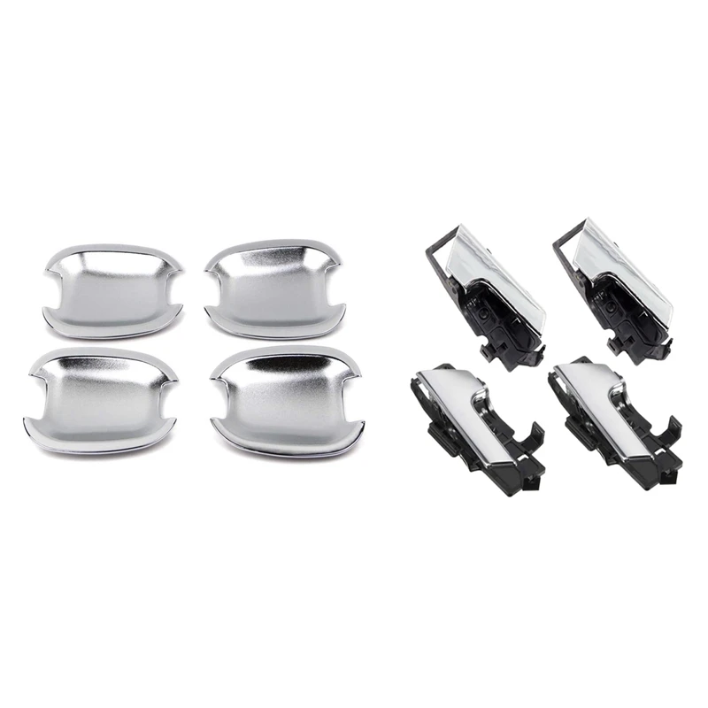 

2 комплекта автомобильных аксессуаров: 1 набор крышек для дверной ручки и 1 Набор для внутренней дверной ручки