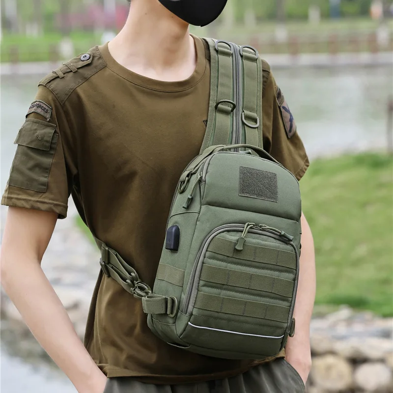 Miltitary Tactical Shoulder Bag Outdoor Army Airsoft Molle Backpack Fishing Hunting Camping Hiking Nylon Chest Sling Bag Packs