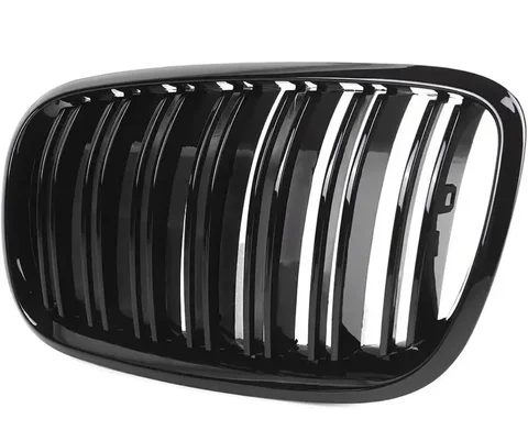 Глянцевая черная углеродная решетка для BMW X5 E70 2007-2013 X6 E71 E72 2008-2014, автомобильные аксессуары