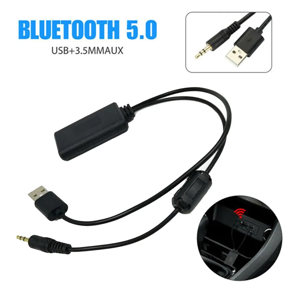 

1 шт. AUX приемник аудио Авто черный Bluetooth 5,0 автозапчасти стерео инструмент новый