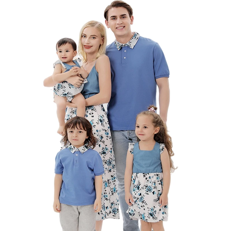 

Одинаковые наряды для всей семьи, платья для мамы, дочки, мамы, ребенка, одежда для мамы и ребенка, блузки с коротким рукавом для Отца и Сына