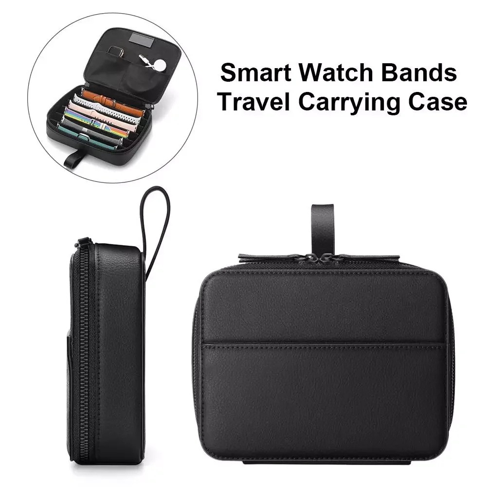 

NEW2023 High Quality Smart Watch Band Storage Case Watch Travel Leather Organizer Watchbands// Watch Strap Box