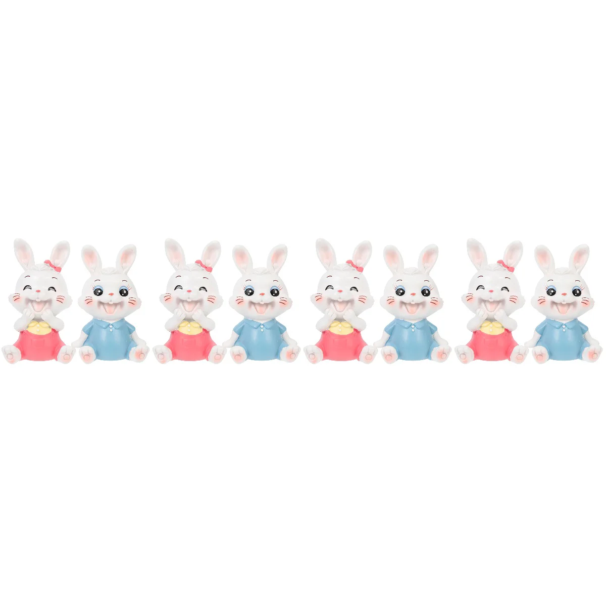 

8 Desktop Miniature Rabbit Figurine Cartoon Rabbit DIY Desktop Bunny Decoration