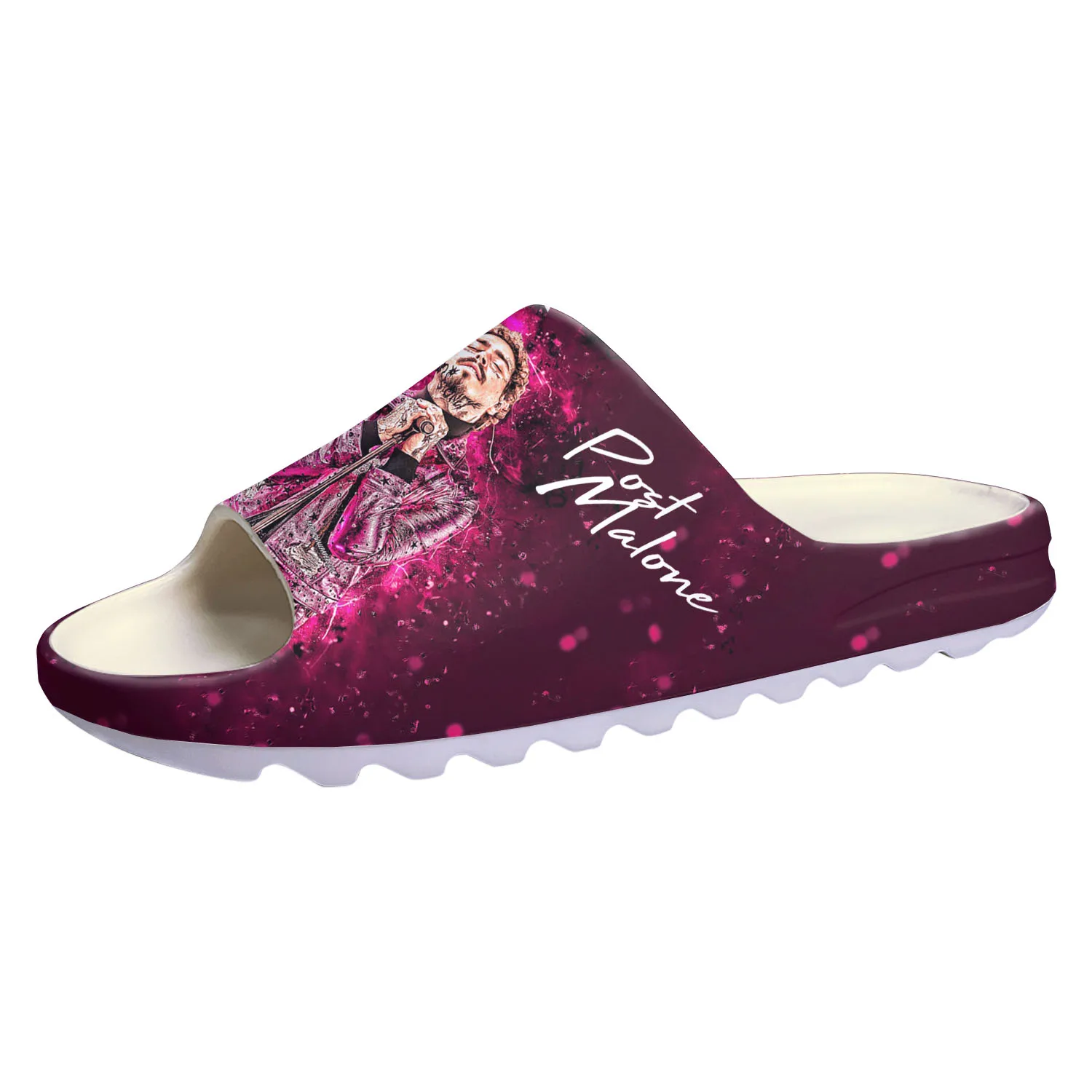 Post Malone Hot Singer Soft Sole Sllipers Home Clogs Water Shoes Mens Womens Teenager Bathroom Beach Customize on Shit Sandals