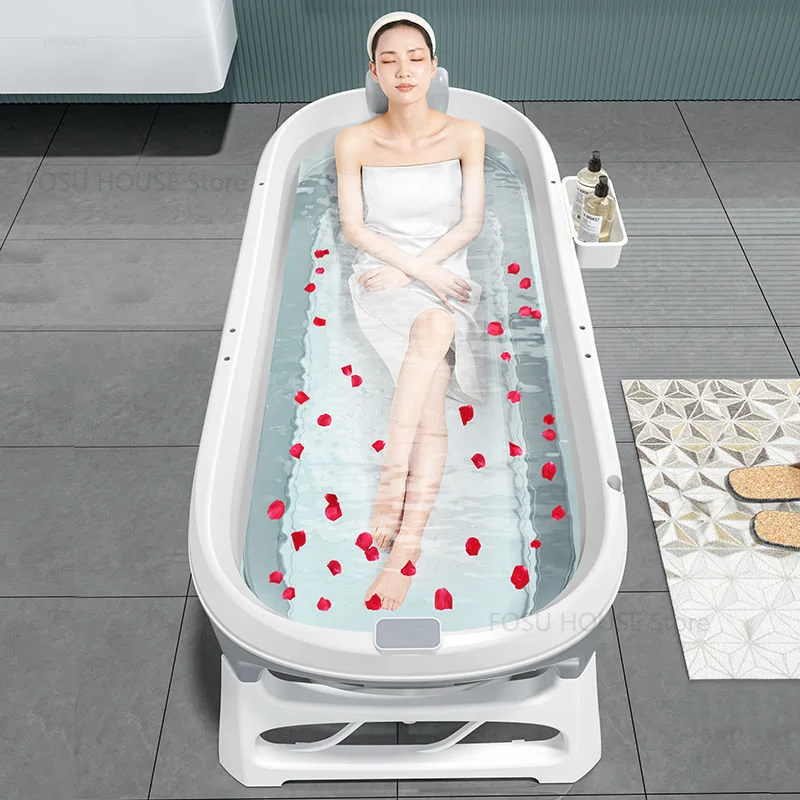 

Modern Adult Folding Portable Bathtubs Household Bath hot tub Thickened Bath Buckets Whole Body Sweat Steaming Bathroom Bathtub