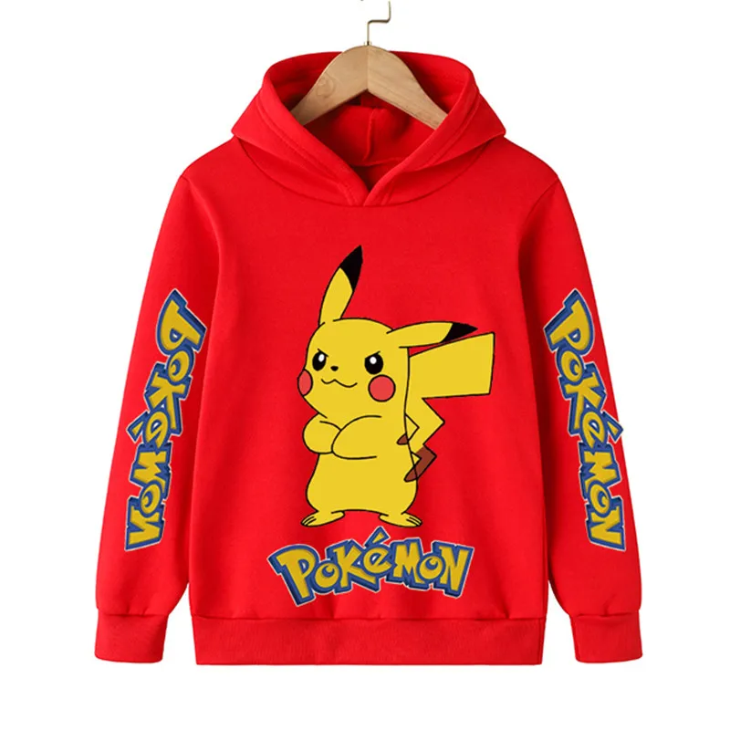 Children Costume Pokemon Anime Spring Boy Hoodie Kids Clothes Funny Pokémon Series Hoodies Teen Girls 3-14Y Baby Boys Sweatshirt |