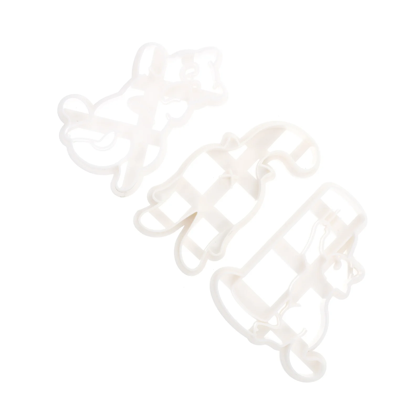 

3Pcs Animal Shaped Kitchen Cookie Molds Cake Decoration Tools Biscuit Molds (White)