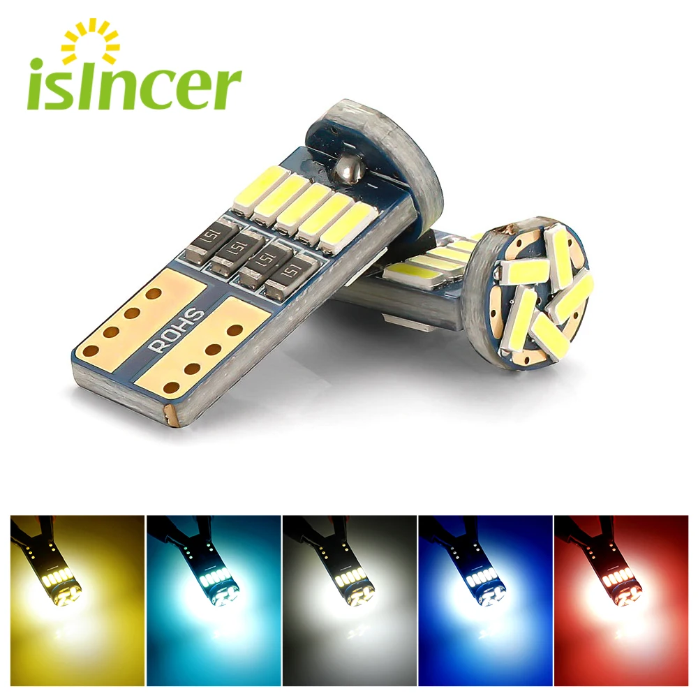 

2pcs T10 4014 15-SMD LED Bulb Canbus No Error W5W T15 W16W For Car Interior Accessories Lamp Tail Reverse Light 6000K White 12V