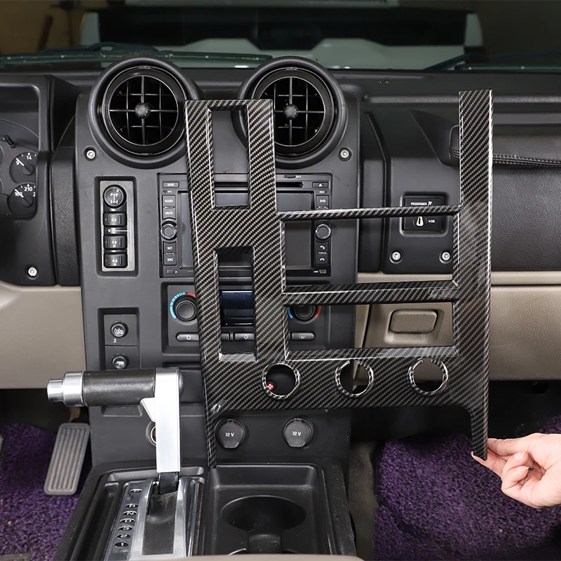 

Для Hummer H2 2003 -2007 кнопки управления в центре автомобиля, отделка панели из АБС-пластика, углеродное волокно, текстурные аксессуары для интерь...
