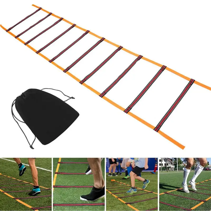 

Training Agility Ladder Speed Training Equipment 10 Rungs Fitness Tool with Carry Bag Outdoor & Indoor Speed Jumping Ladder