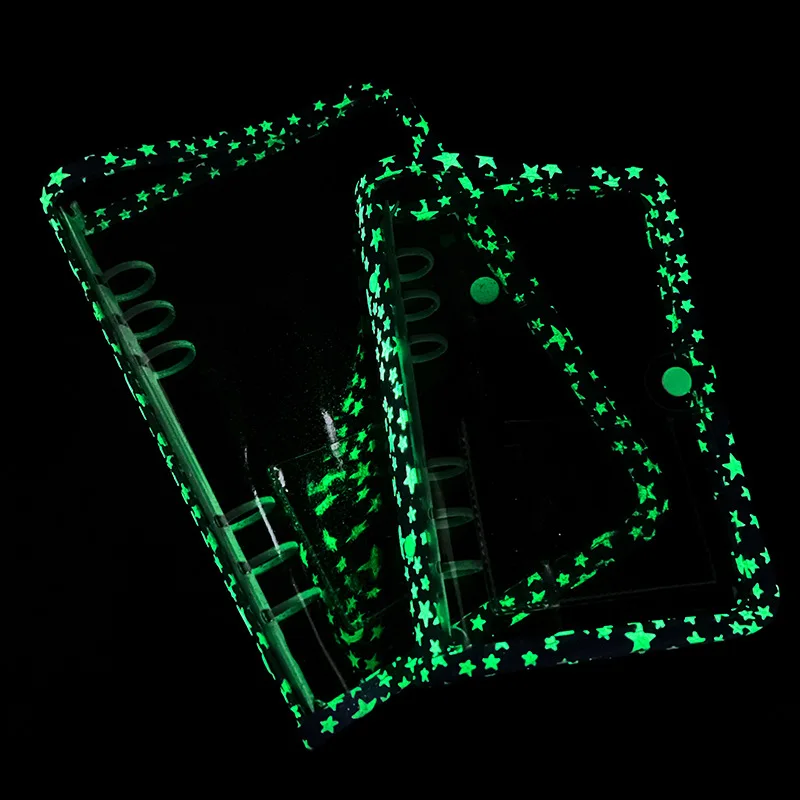 

SKYSONIC A5/A6 Luminous Agenda Binder Notebook & Photo Collect Book Zipper Loose Leaf Diary Bullet DIY Journal Stationery