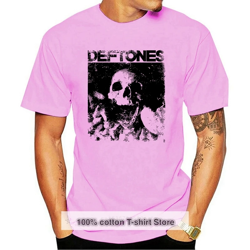 

Deftones 'Skull' (White) T-Shirt - NEW & OFFICIAL! Men Summer Short Sleeves T Shirts
